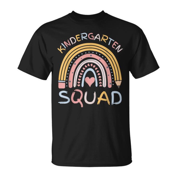 Kindergarten Squad Cute Retro Back To School Boys Girls T-Shirt