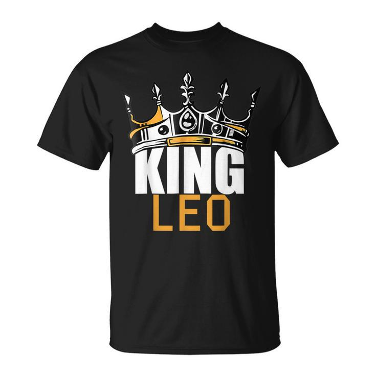 King Leo Birthday Horoscope Zodiac Sign Astrology T-Shirt