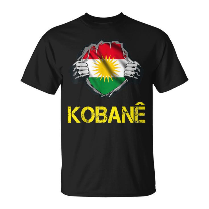 Kobani Kobane Kurdish Kurd Symbol Kurdistan Flag T-Shirt