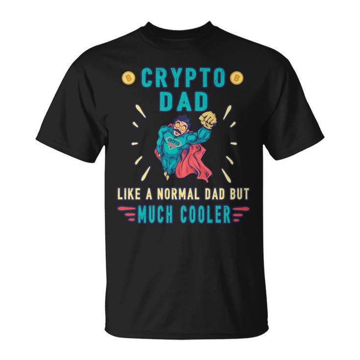 Krypto Dad Bitcoin Miner Lustige Kryptowährung Papa T-Shirt