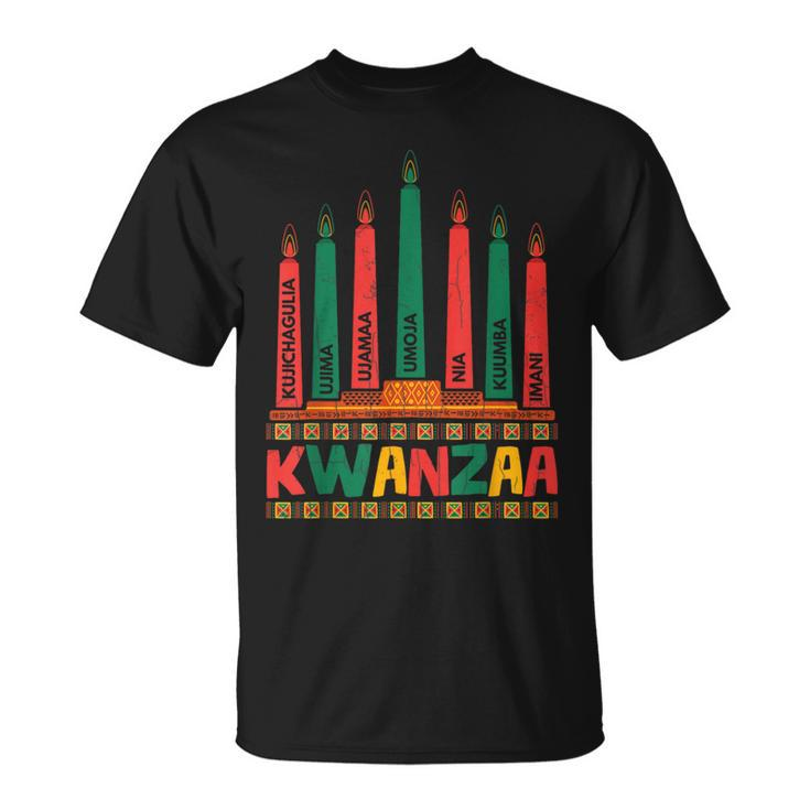 Kwanzaa Kinara African American Celebration Graphic T-Shirt