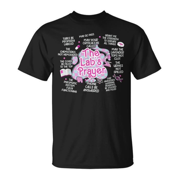 The Lab Tech's Prayer Retro Lab Tech Phlebotomy Week T-Shirt