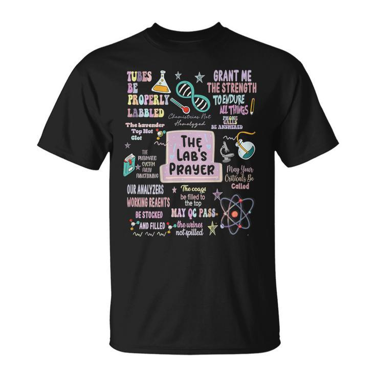The Lab's Prayer Medical Laboratory Scientist On Back T-Shirt