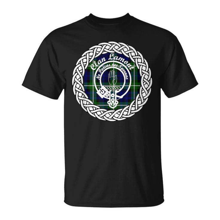 Lamont Surname Last Name Scottish Clan Tartan Badge Crest T-Shirt