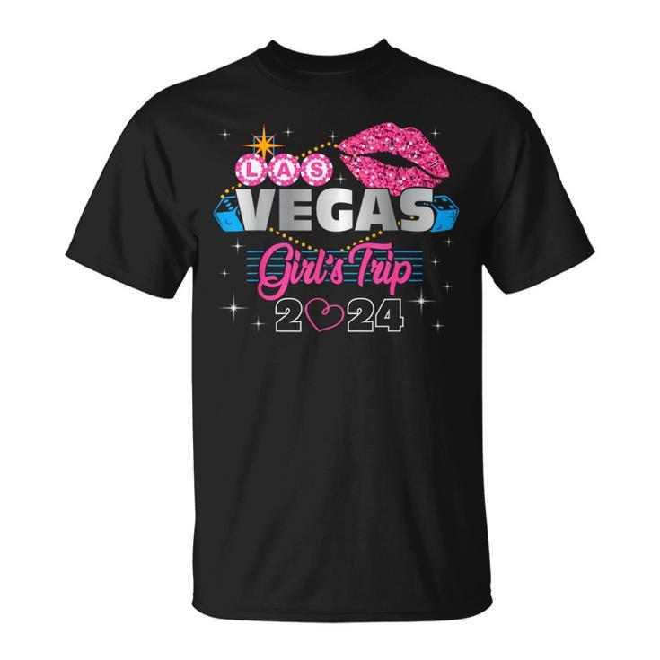 Las Vegas Girls Trip 2024 Vacation Vegas Birthday Squad T-Shirt