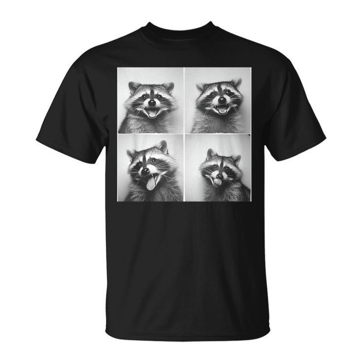 Laughing Raccoon Face Trash Raccoons Unique Quirky Animal T-Shirt