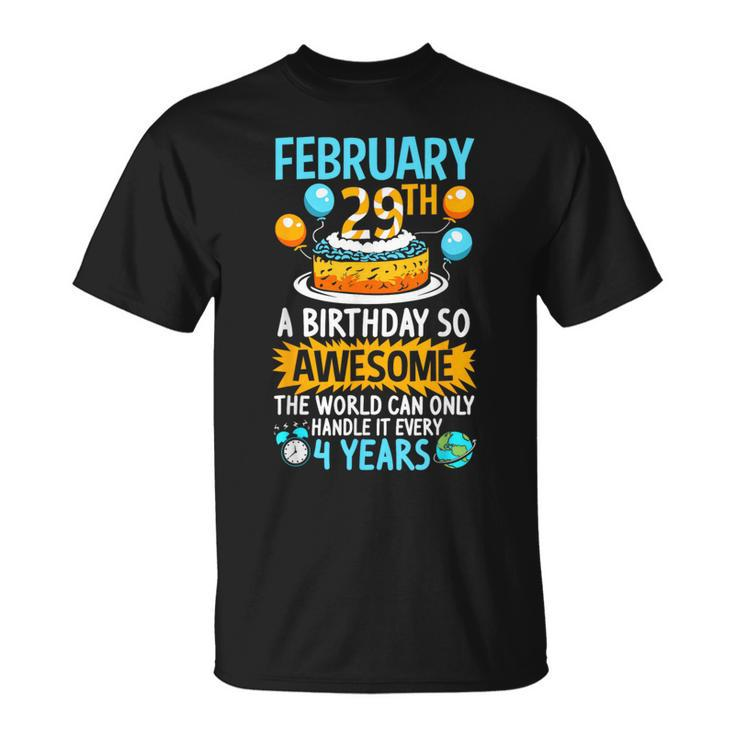 Leap Day Leapling Leaper Baby February 29 Leap Year Birthday T-Shirt