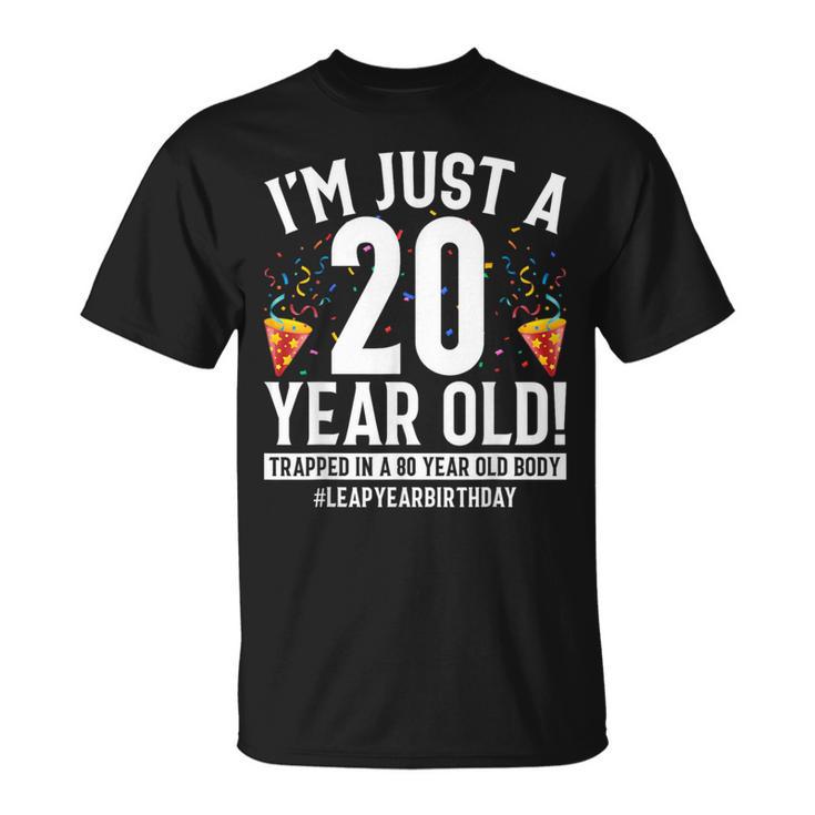 Leap Year 2024 80Th Birthday 80 Years Old Bday T-Shirt