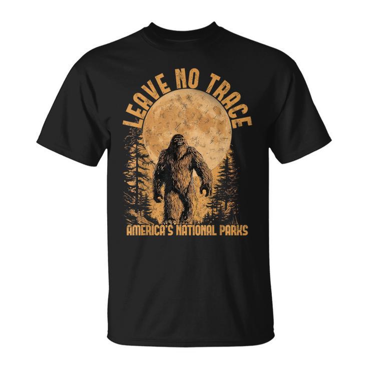 Leave No Trace America National Parks Big Foot T-Shirt