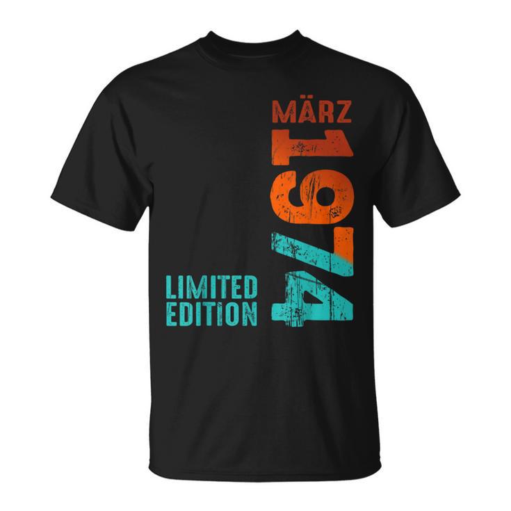 Legendär Seit März 1974 Geburtstag 1974 Limited Edition T-Shirt