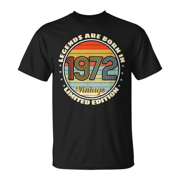 Legends Born In 1972 Vintage 70S Edition T-Shirt