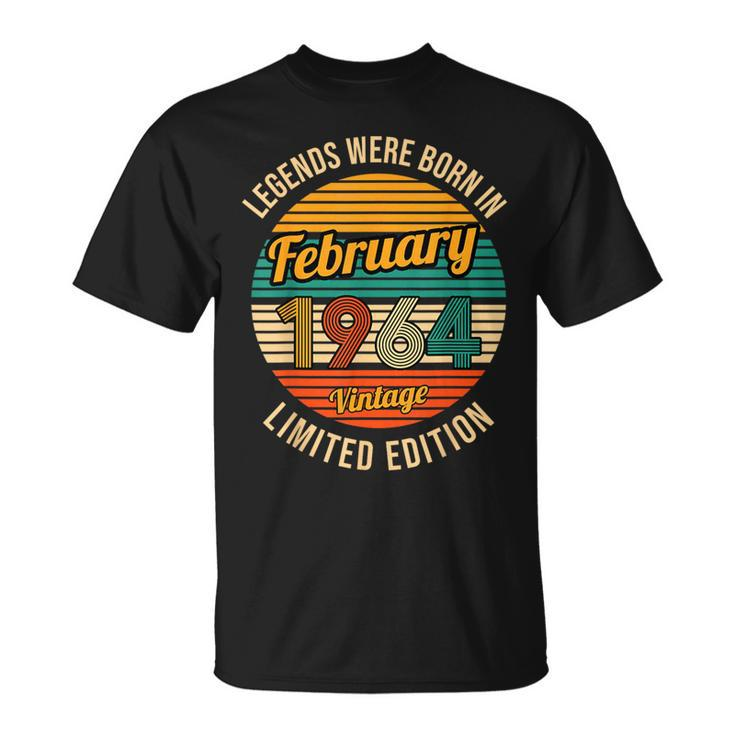 Legends Were Born In January 1964 60Th Birthday T-Shirt