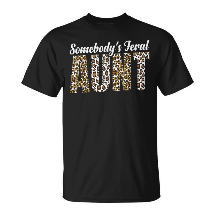 Leopard Auntie Aunt Baby Announcement T-Shirt