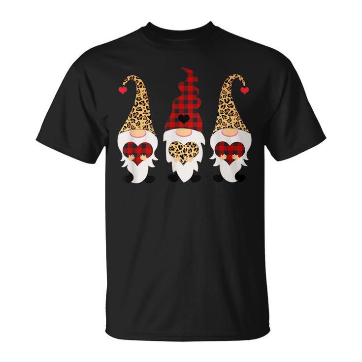 Leopard Cheetah Print Red Plaid Gnomes T-Shirt