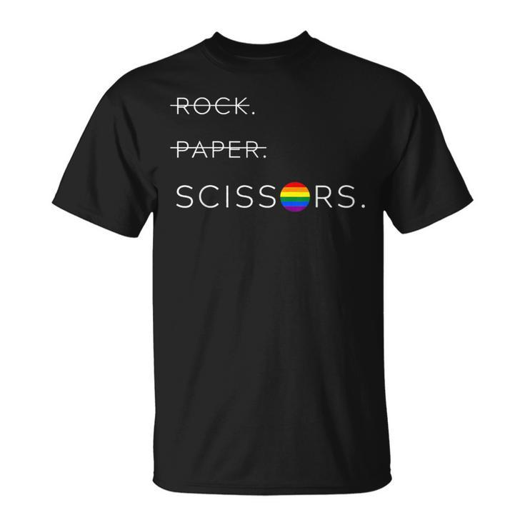Lesbian Lgbt Pride Apparel Rock Paper Scissors T-Shirt