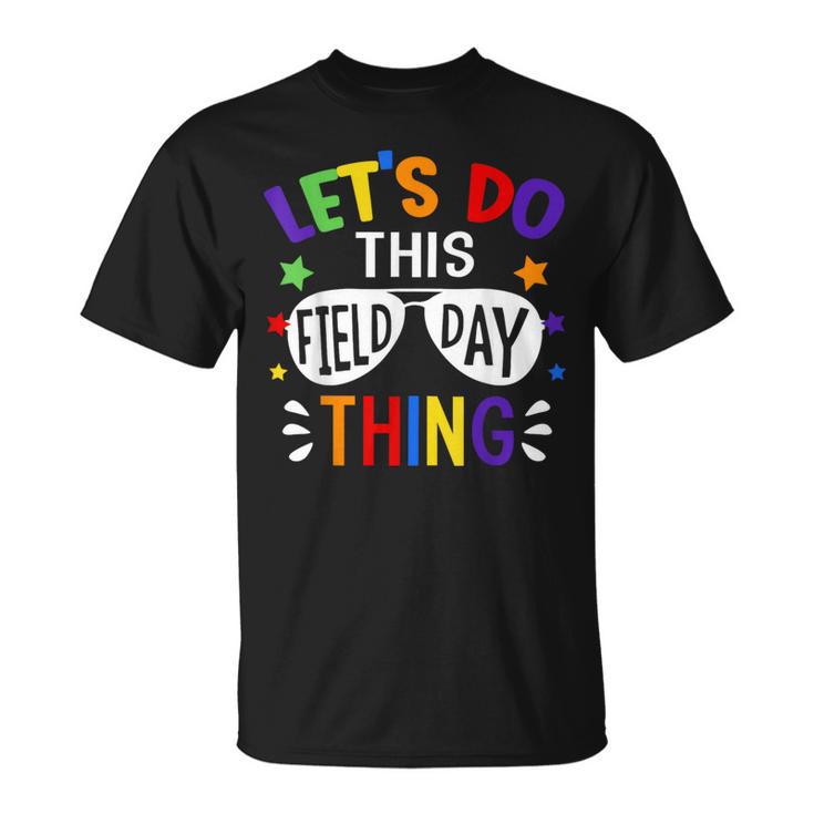 Let's Do This Field Day Thing School Quote Sunglasses Boys T-Shirt