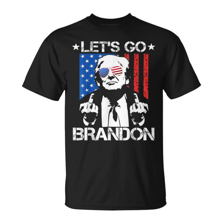 Let's Go Brandon Pro Trump 2024 Flag Anti Joe Biden T-Shirt