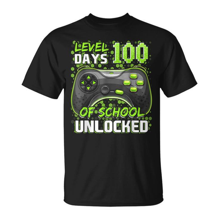 Level 100 Days Of School Unlocked Boys 100Th Day Of School T-Shirt