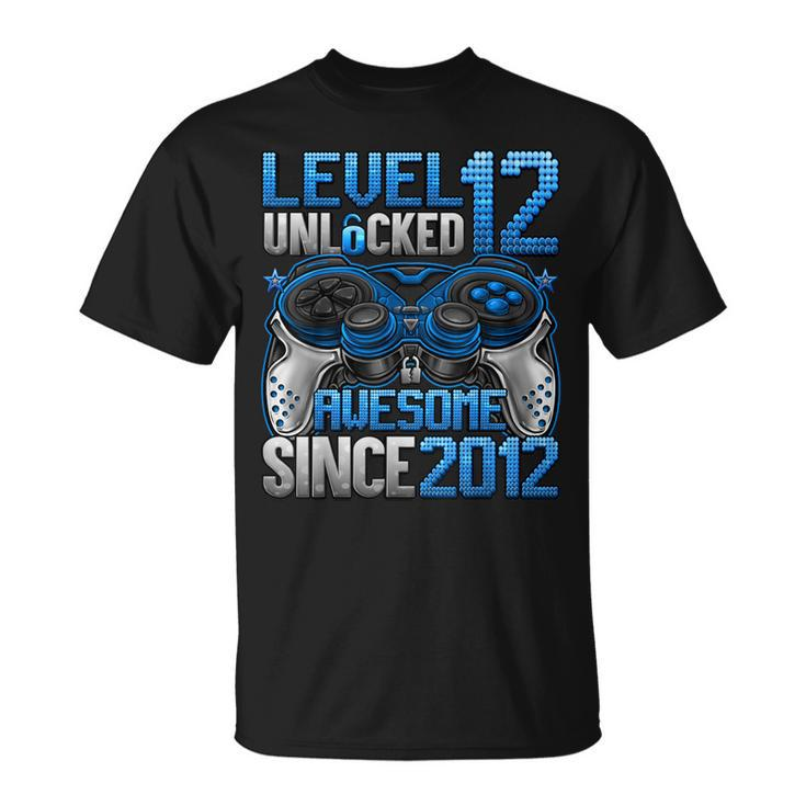 Level 12 Unlocked Awesome Since 2012 12Th Birthday Gaming T-Shirt