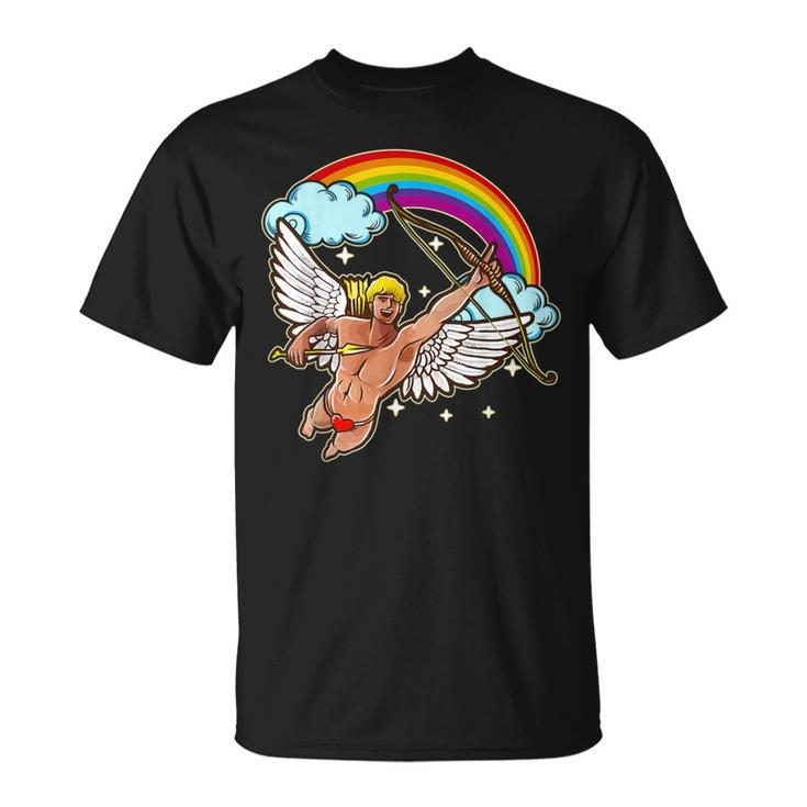 Lgbt Cupid Pride & Gay Lesbian Valentine Love Flag T-Shirt