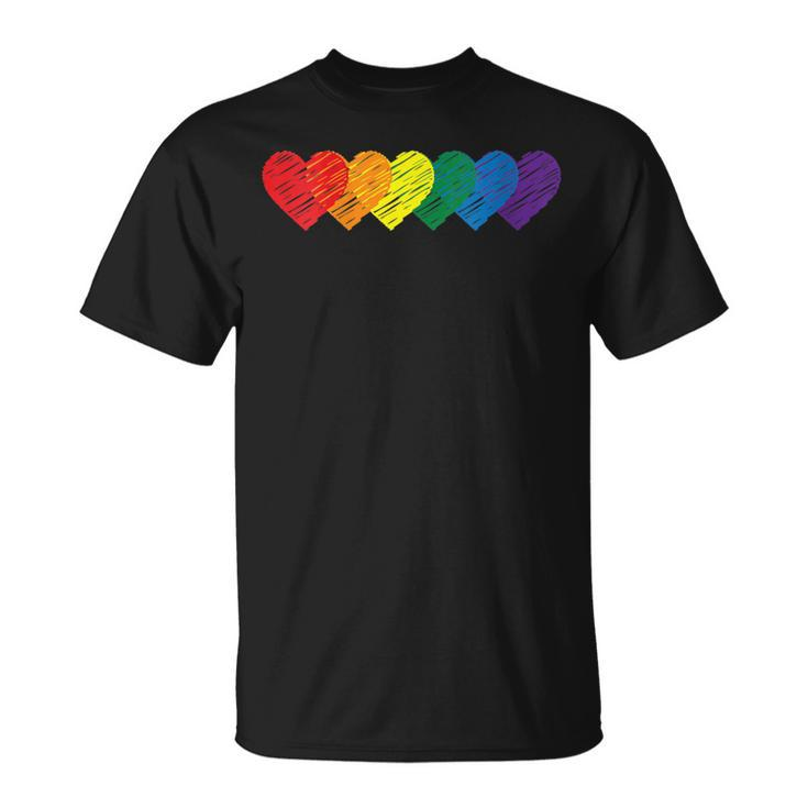 Lgbt Rainbow Heart Lgbtqia Gay Pride Rainbow T-Shirt