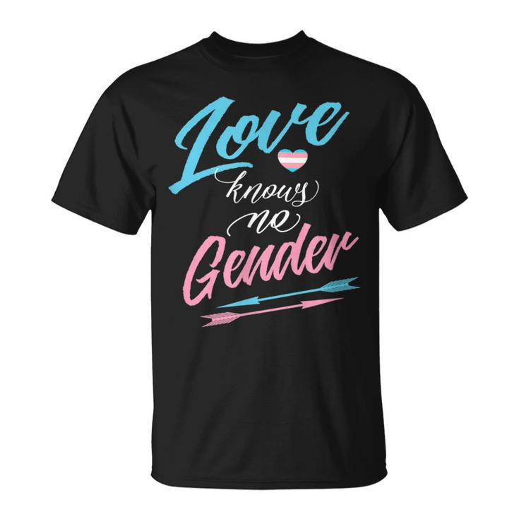 Lgbt Transgender -Love Knows No Gender With Arrows T-Shirt