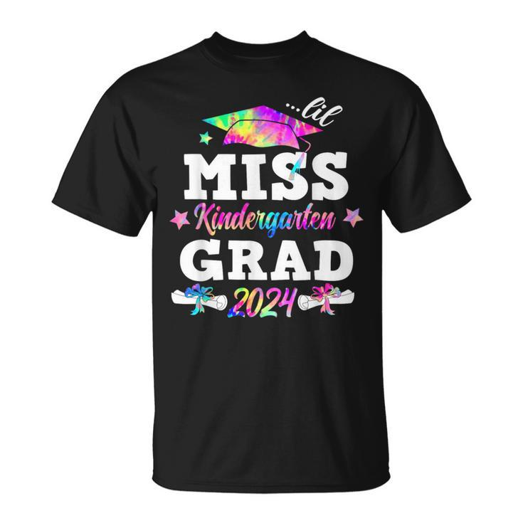 Lil Miss Kindergarten Grad Tie Dye Last Day Graduation T-Shirt