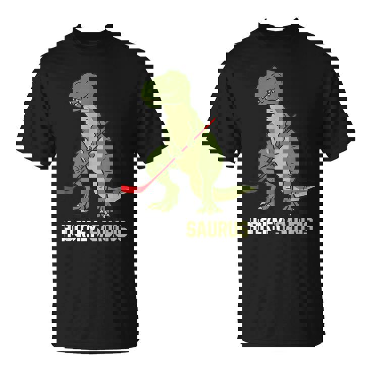 Lindo Dinosaurio Hockey Sobre Hielo Dinosaurio Hockeysaurus Camiseta unisex