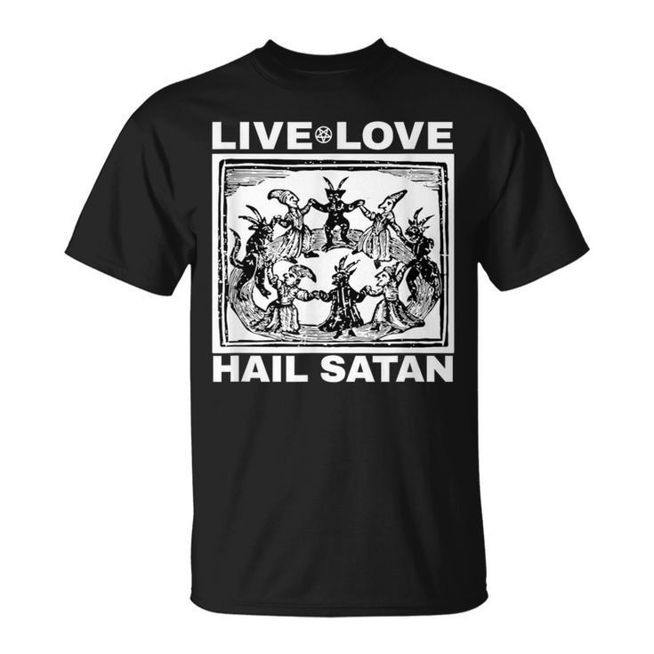 Live Love Hail Satan Pentagram T-Shirt