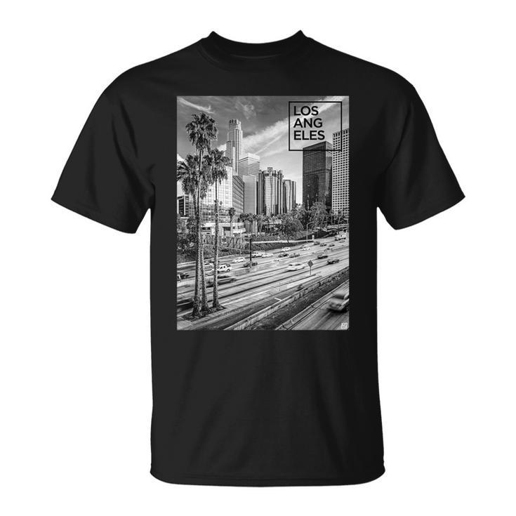 Los Angeles Realistic Photo With Los Angeles Text Apparel T-Shirt