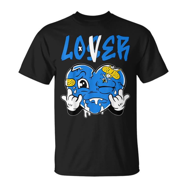 Loser Lover Blue Yellow Drip Heart Matching Outfit Women T-Shirt