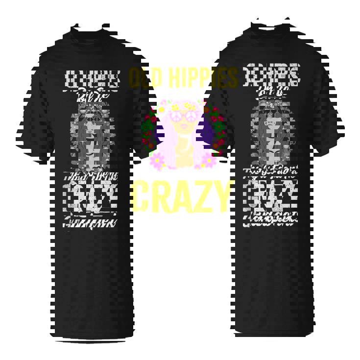 Losiejos Hippies No Mueren Simplemente Se Desvanecen Con Abuelos Locos Sin Mangas Camiseta unisex
