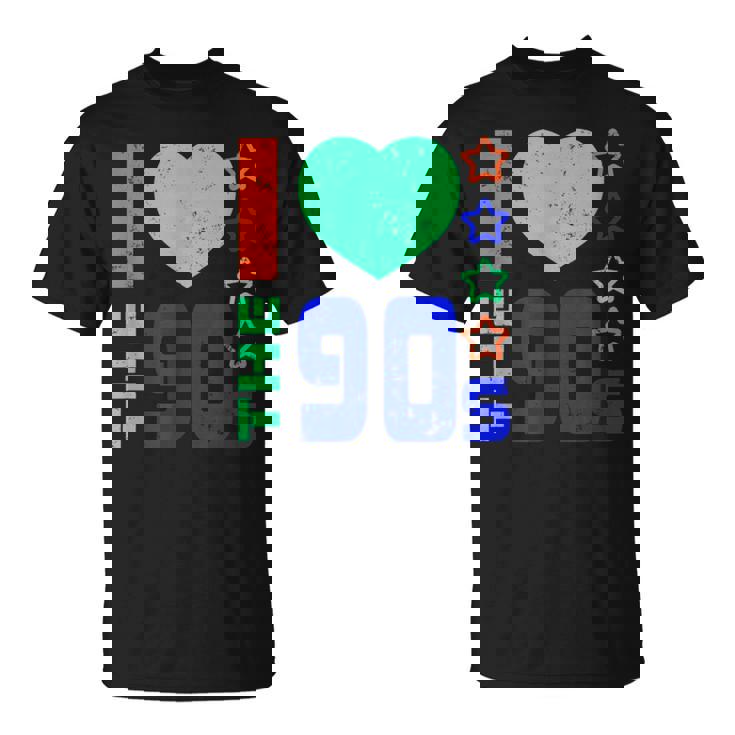 I Love The 90'S Fiesta De Los 90 De Estilo Retro Camiseta unisex