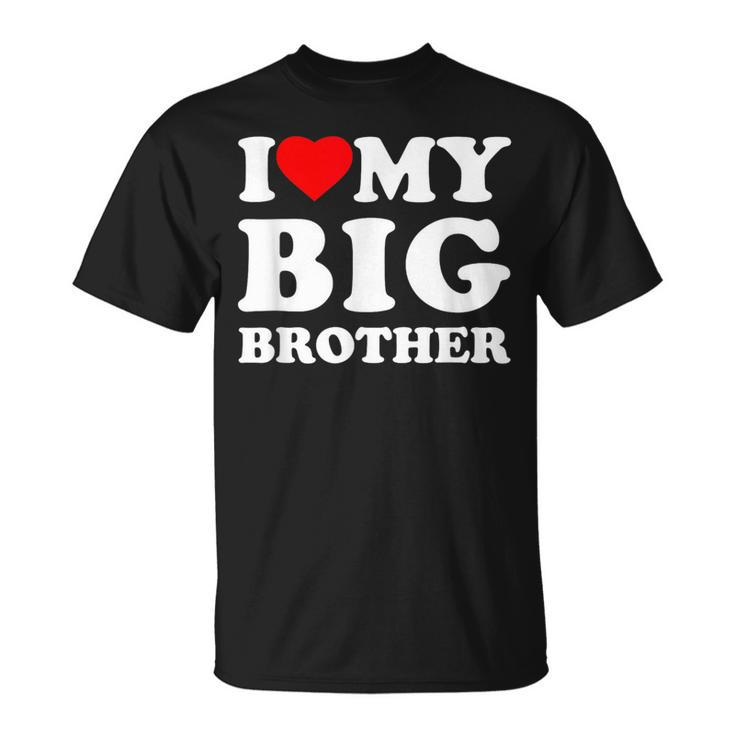 I Love My Big Brother Heart T-Shirt