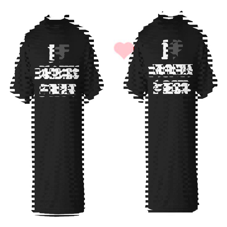I Love Boobies And Beer Humorous T-Shirt