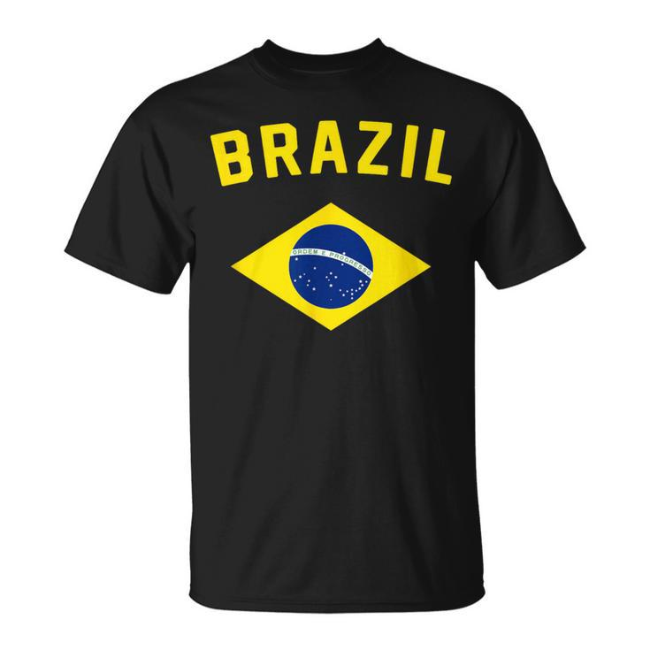 I Love Brazil Minimalist Brazilian Flag T-Shirt