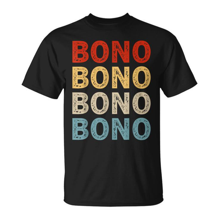 Love Heart Bono Grunge Vintage Style Black Bono T-Shirt