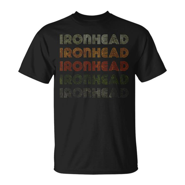 Love Heart Ironhead Grunge Vintage Style Black Ironhead T-Shirt