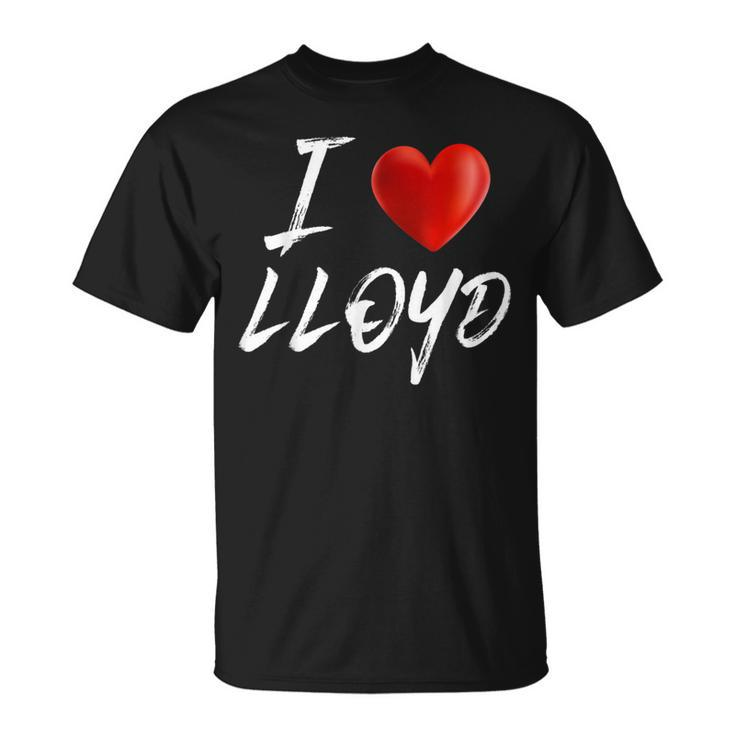 I Love Heart Lloyd Family Name T T-Shirt