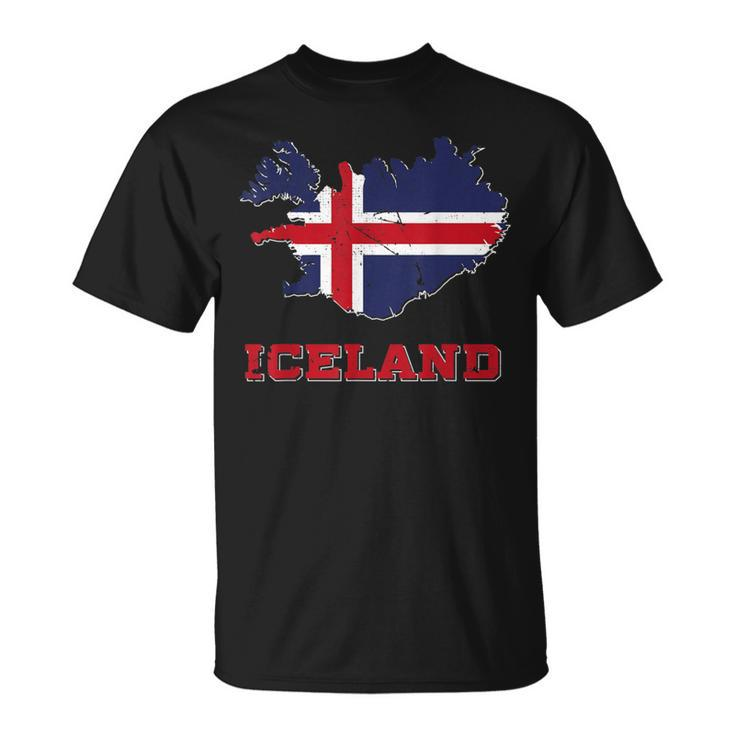 I Love Iceland Pride Flag Icelander Home SouvenirT-Shirt
