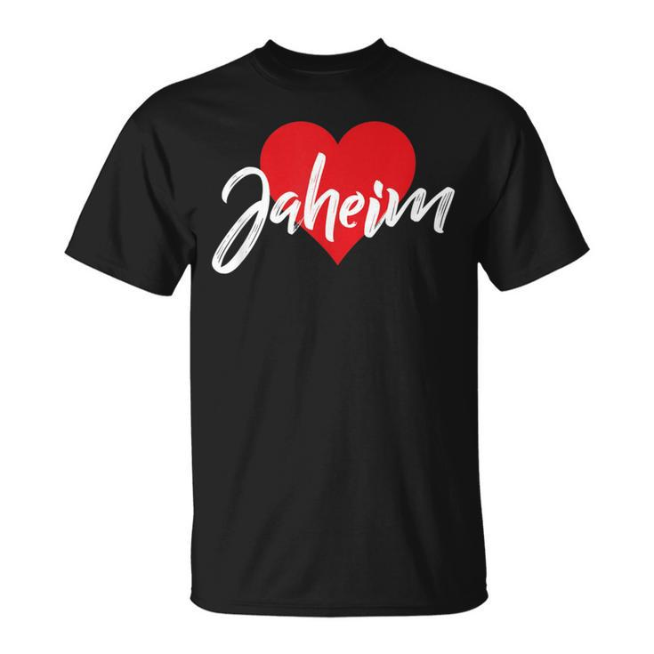 I Love Jaheim First Name I Heart Named T-Shirt