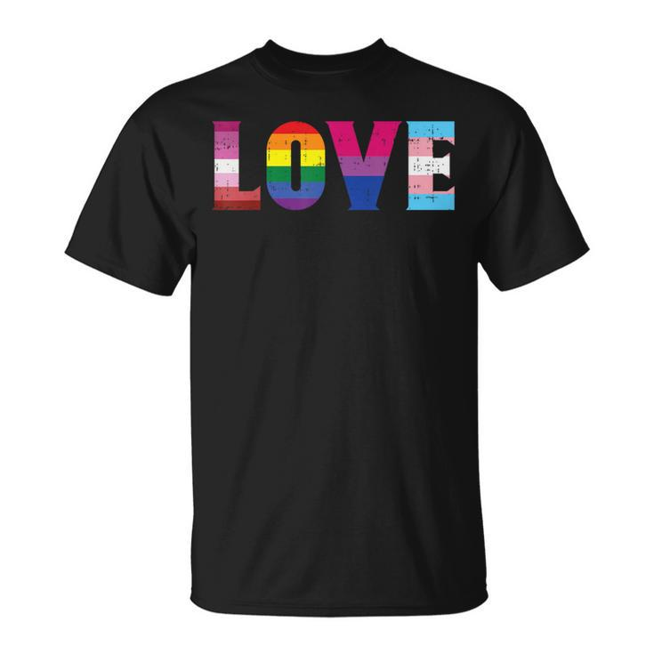Love Lgbt Pride Ally Lesbian Gay Bisexual Transgender Ally T-Shirt