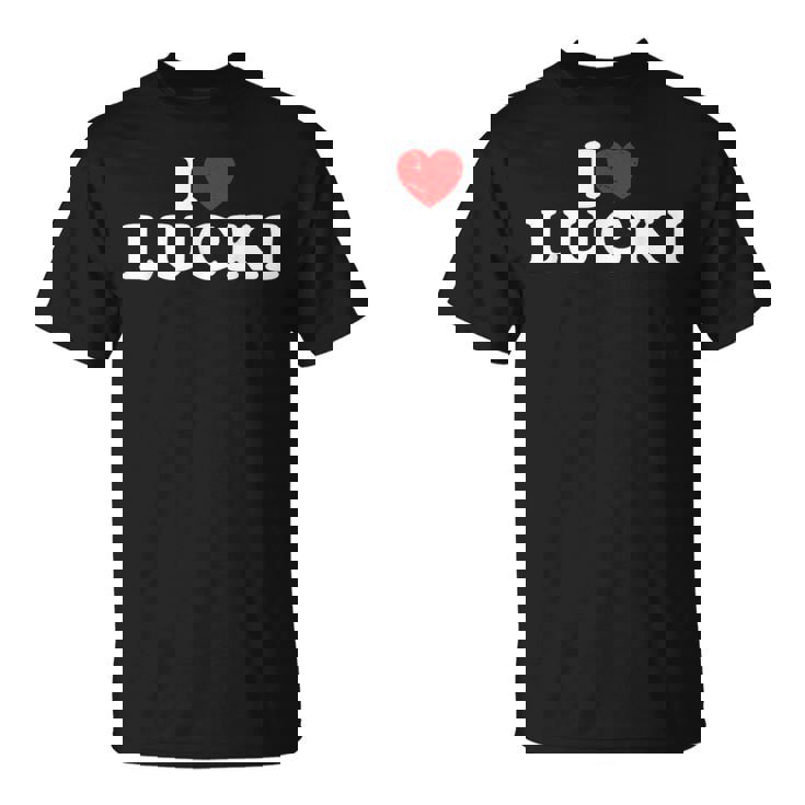 I Love Lucki I Heart Lucki Red Heart T-Shirt