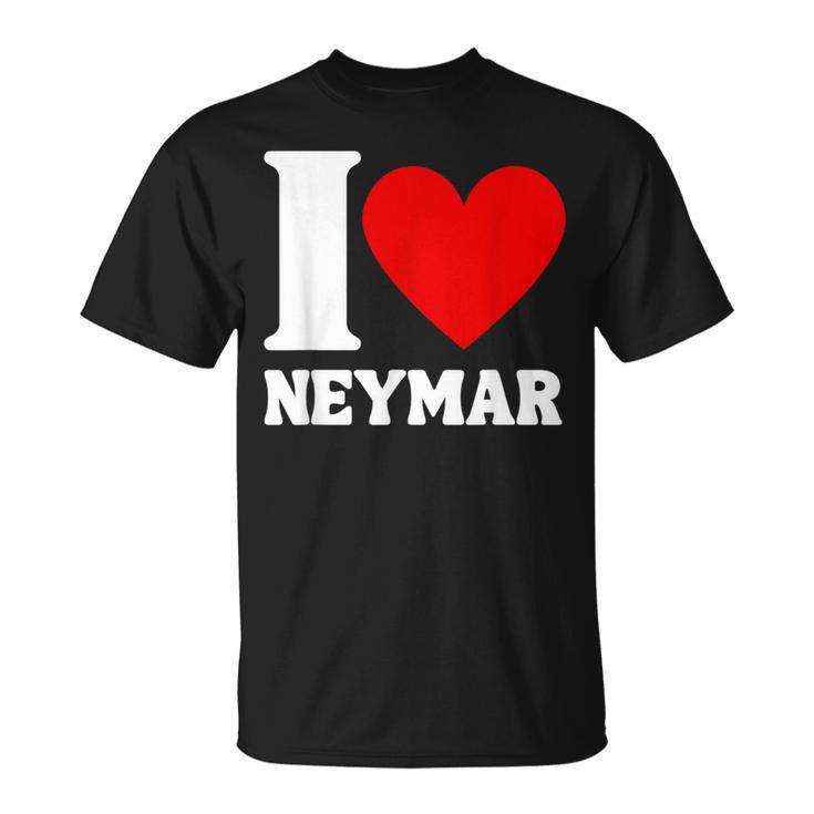 I Love Neymar Heart Family Lover Personalized Name T-Shirt