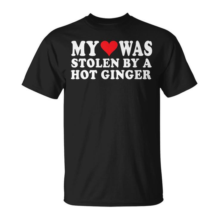 Love My Redhead Girlfriend Heart Stolen By Hot Ginger Mens T-Shirt