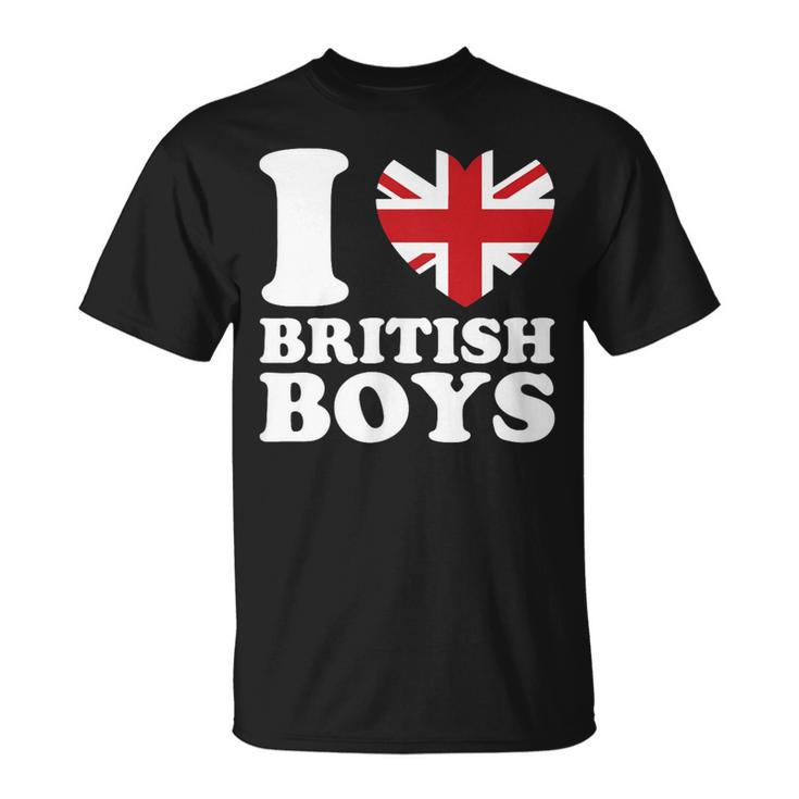 I Love The United Kingdom British Jack Flag Uk Heart T-Shirt