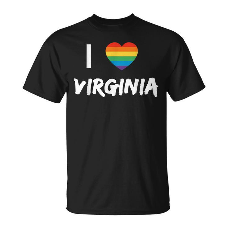 I Love Virginia Gay Pride Lbgt T-Shirt