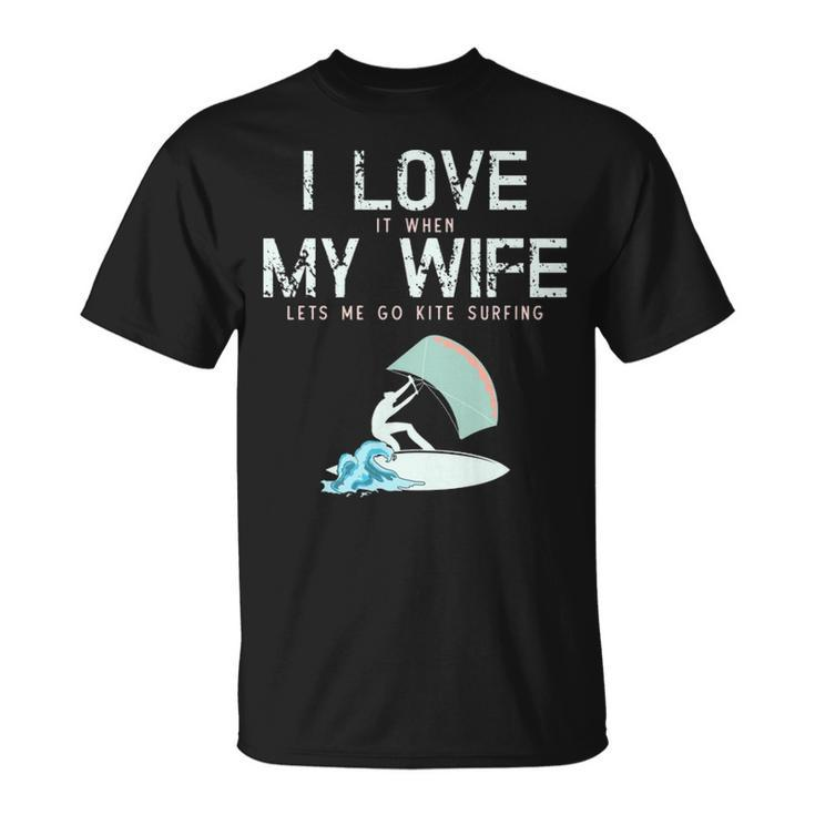 I Love My Wife Kite Surfing T-Shirt
