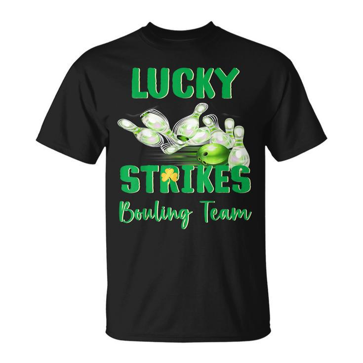 Lucky Strikes Matching Bowling Team St Patrick's Day T-Shirt