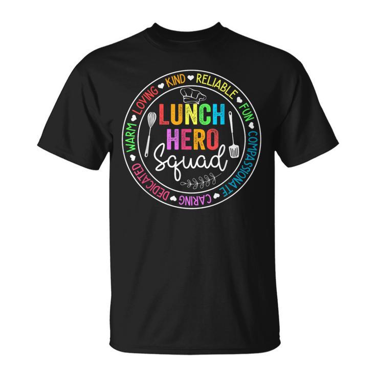 School Lunch Hero Squad Funny Cafeteria Workers Unisex T-Shirt | Mazezy